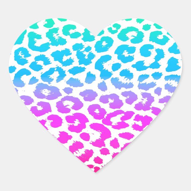 The Funky Leopard Heart Sticker (Front)
