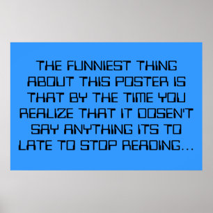 The funniest thing poster