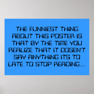 The funniest thing poster