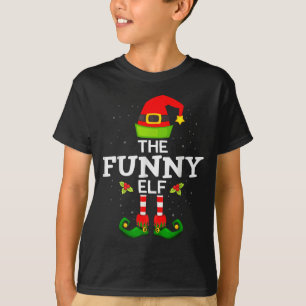 The Funny Elf Christmas Family Matching Pajama T-Shirt