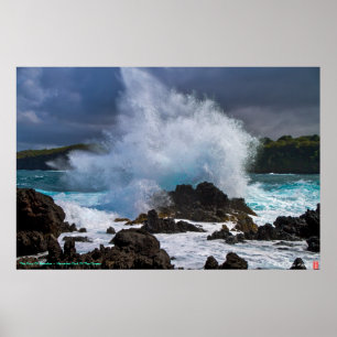 The Fury Of Kanaloa ~ Hawaiian God Of The Ocean Poster