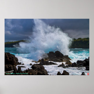 The Fury Of Kanaloa ~ Hawaiian God Of The Ocean Poster