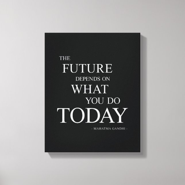 The Future Inspirational Motivational Quote Canvas Print (Front)