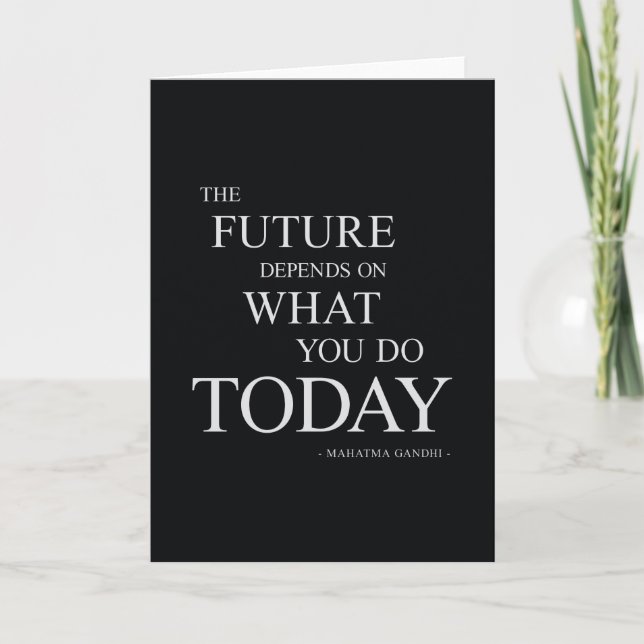 The Future Inspirational Motivational Quote Card (Front)
