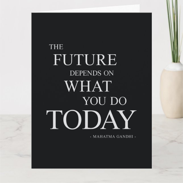 The Future Inspirational Motivational Quote Card (Front)
