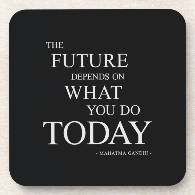 The Future Inspiring Motivational Quote Coaster (Front)