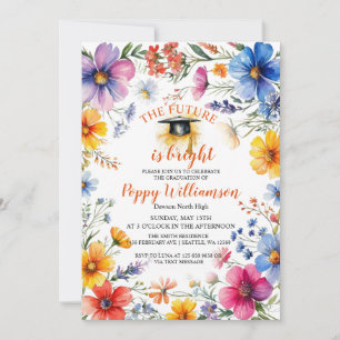The Future Is Bright Graduation Party  Invitation