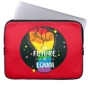 The Future Is Equal Raised Fist Laptop Sleeve