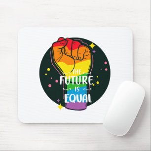 The Future Is Equal Raised Fist Mouse Mat