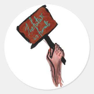 The Future Is Female Classic Round Sticker