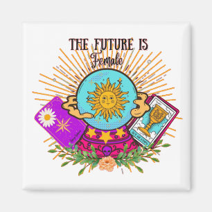 The Future is Female Crystal Ball Magnet
