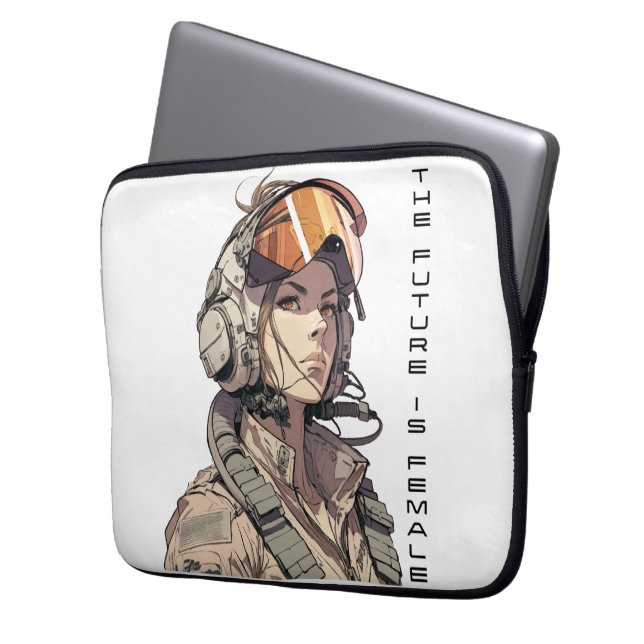 The future is female, equal rights, Feminism Art Laptop Sleeve (Front Left)