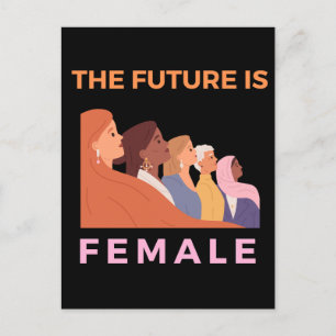 The Future Is Female Postcard