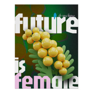 The Future Is Female Poster Bold Feminist