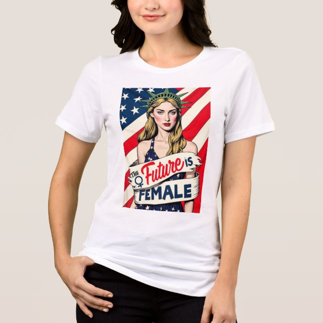 The Future is Female Tri-Blend Shirt (Front)