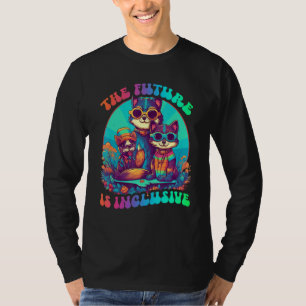 The Future Is Inclusive LGBT Cat Dog Raccoon Groov T-Shirt