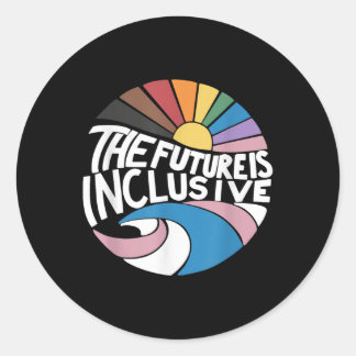The Future Is Inclusive Lgbt Gay Rights Pride _2 Classic Round Sticker