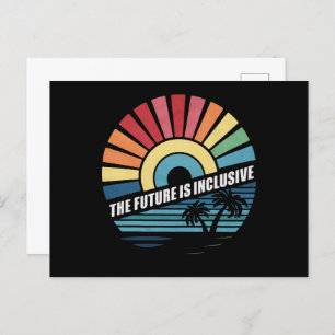 The Future Is Inclusive LGBT Gay Rights Pride Postcard