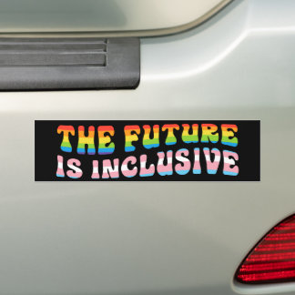 The Future Is Inclusive LGBT Gay Trans Pride Bumper Sticker