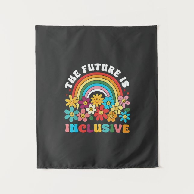 The Future Is Inclusive Pride Month LGBTQ  Tapestry (Front)