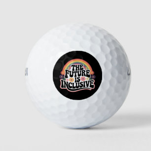 The Future is Inclusive Rainbow LGBTQ Flag Gay  Golf Balls