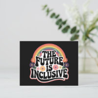 The Future is Inclusive Rainbow LGBTQ Flag Gay 