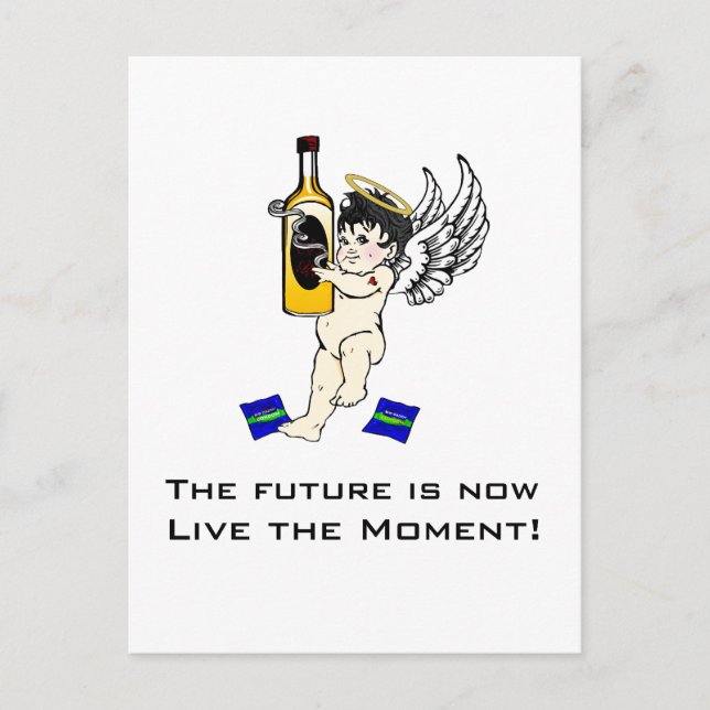 The future is now, live the moment! postcard (Front)