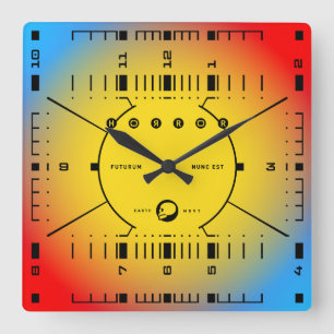 The Future Is Now Square Wall Clock