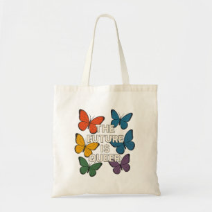 The Future Is Queer - Rainbow Butterflies Tote Bag