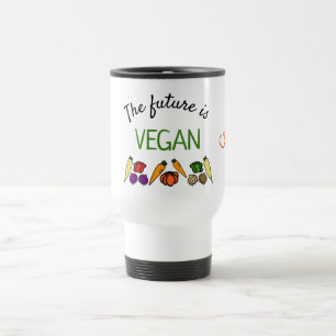 The future is VEGAN, personalised, your name Travel Mug