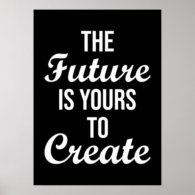 The Future Is Yours To Create - Hustle, Success Poster (Front)