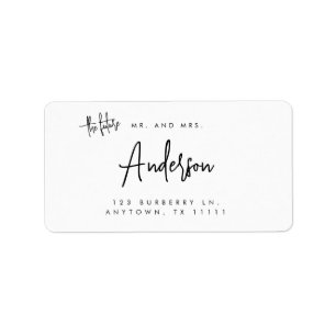 The Future Last Name Wedding Return Address Label