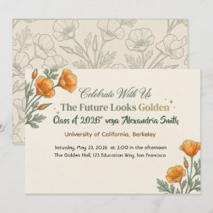 The Future Looks Golden Flat Save The Date Card