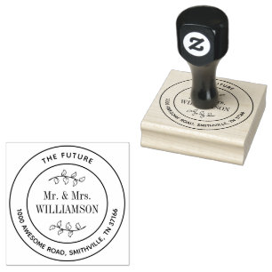 The Future Mr And Mrs Couple Name Return Address Rubber Stamp