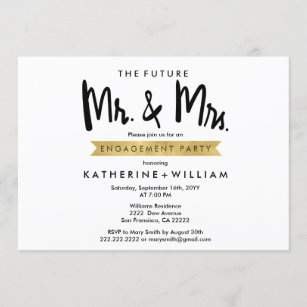 The Future Mr and Mrs Custom Engagement Party Invitation