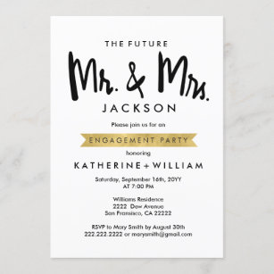 The Future Mr and Mrs Engagement Party Invite