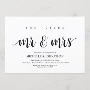 The future Mr and Mrs, Engagement Party invites