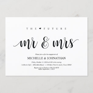 The future Mr and Mrs, Engagement Party invites