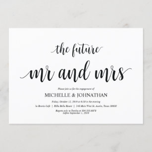 The future Mr and Mrs, Engagement Party invites