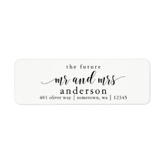 The Future Mr and Mrs Glyph Return Address Labels