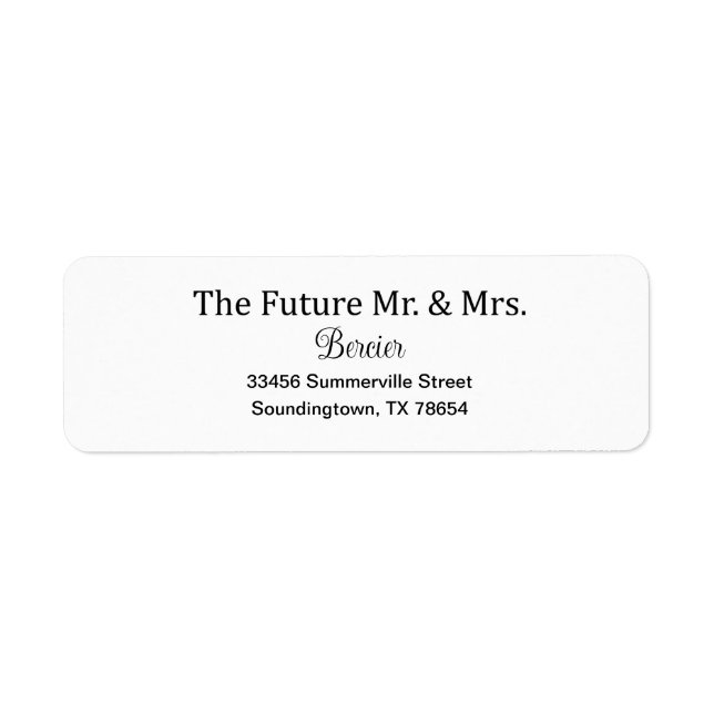 The Future Mr and Mrs Labels, Engagement Labels (Front)