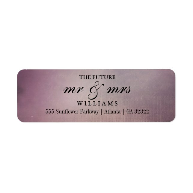 The Future Mr and Mrs Return Address (Front)