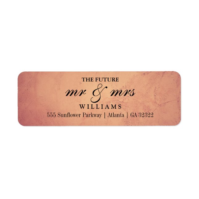 The Future Mr and Mrs Return Address (Front)