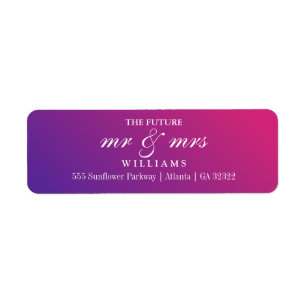 The Future Mr and Mrs Return Address Label