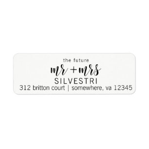 The Future Mr and Mrs Return Address Labels