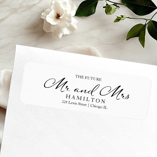 The Future Mr and Mrs Wedding Return Address Label (Creator Uploaded)