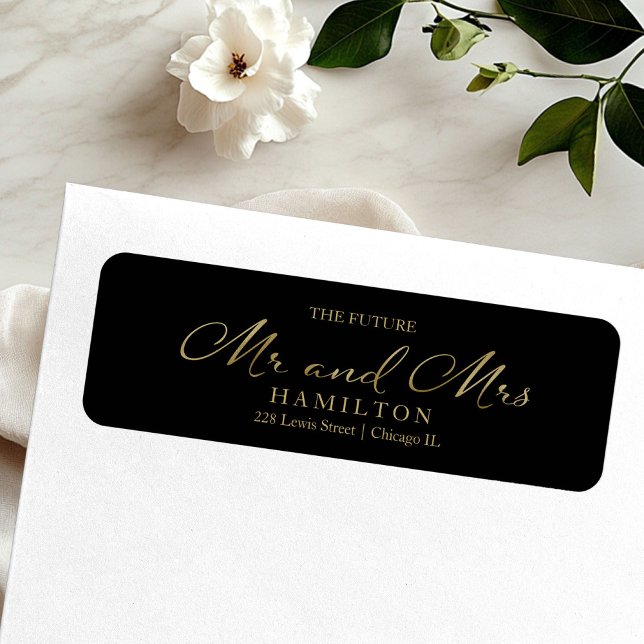 The Future Mr and Mrs Wedding Return Address Label (Creator Uploaded)