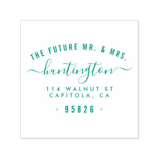The Future Mr & Mrs Typography Return Address Self-inking Stamp