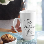 The Future Mrs and Your Name | Modern Beauty Gift Latte Mug<br><div class="desc">Introducing "The Future Mrs and Your Name" Modern Beauty Gift Set from Zazzle Celebrate the joyous occasion of the future Mrs. with a modern beauty gift set from Zazzle that combines luxury, personalisation, and style. This exclusive gift set is designed to make her feel truly special as she embarks on...</div>