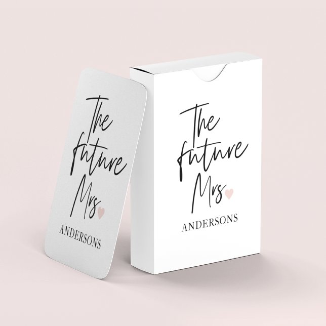 The Future Mrs and Your Name | Modern Beauty Gift Playing Cards (Creator Uploaded)